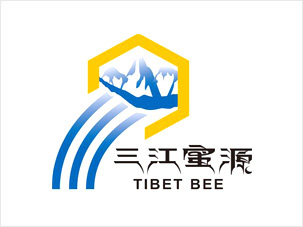 拉薩格桑蜂業(yè)公司三江蜜源品牌logo設計