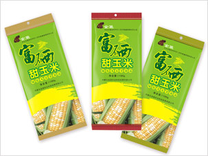 內蒙古金袋富硒甜玉米農產(chǎn)品包裝設計案例圖片