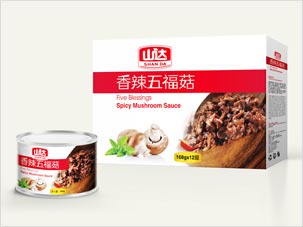 香菇醬調(diào)味品食品包裝設計案例圖片