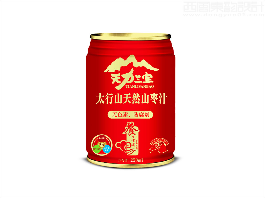 河北邢州棗業(yè)有限公司天力三寶山棗汁包裝設(shè)計(jì)---紅色版