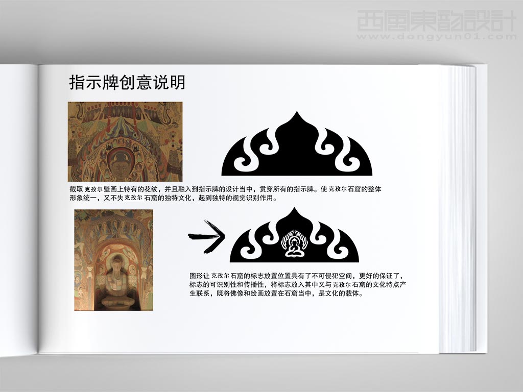 龜茲·克孜爾石窟導視設計核心圖形創(chuàng)意理念說明圖