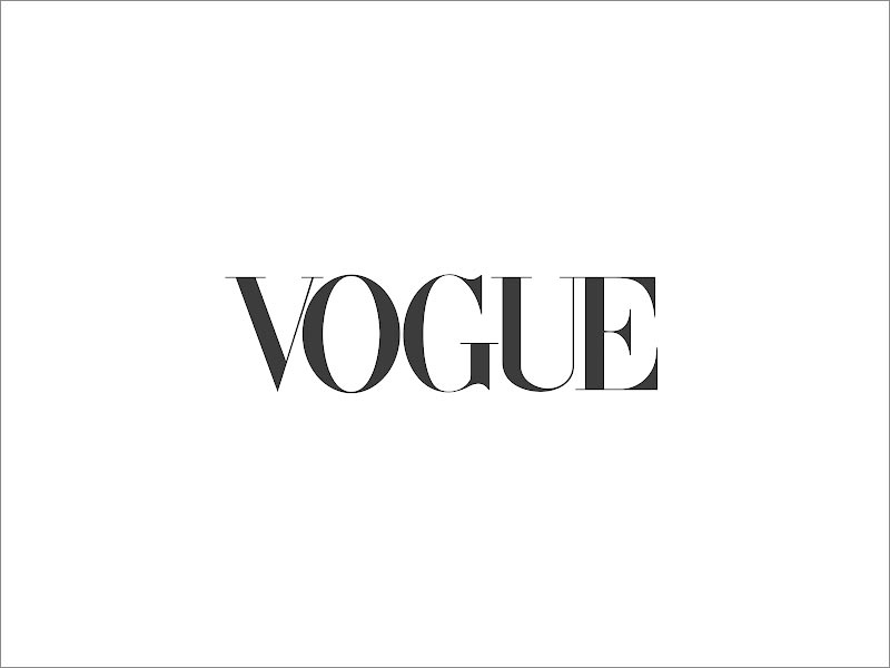 Vogue logo設(shè)計中的 - Didot字體