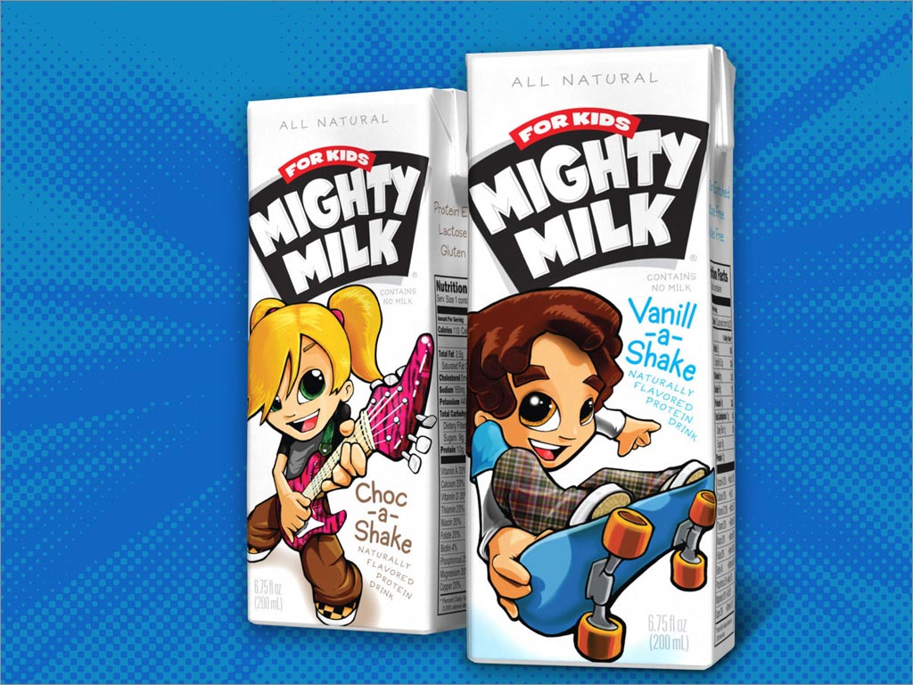 MIGHTY MILK兒童牛奶包裝設計