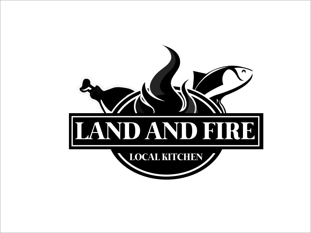 LAND AND FIRE 餐廳logo設(shè)計(jì)