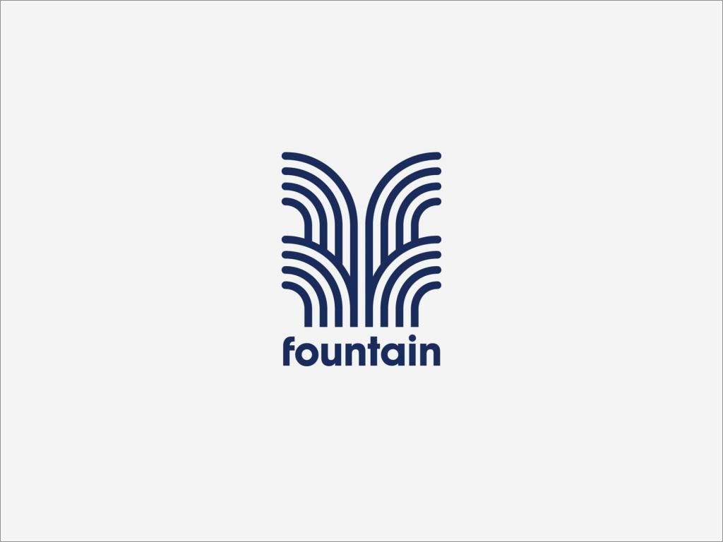 活力四射的Fountain蘇打水飲料logo設(shè)計