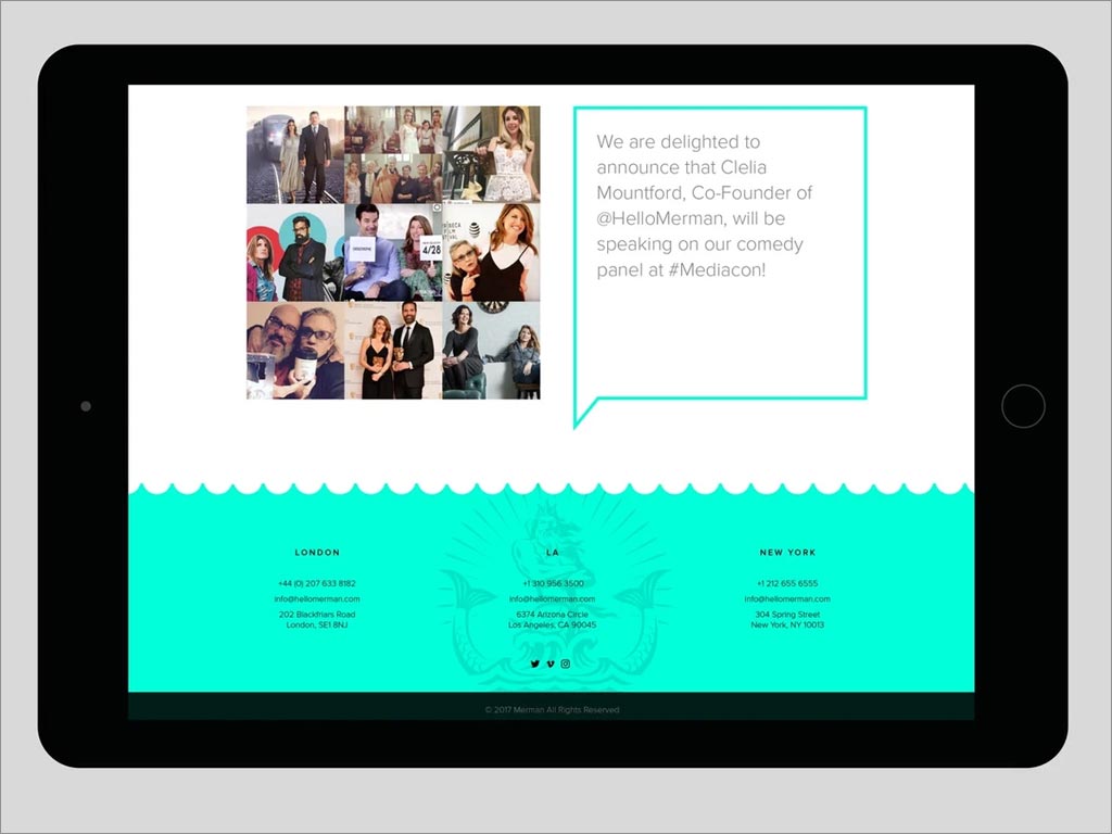 英國(guó)Merman獨(dú)立媒體制作公司品牌形象網(wǎng)站頁(yè)面設(shè)計(jì)