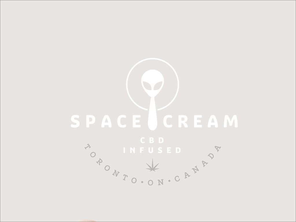 加拿大SpaceCream冰淇淋品牌log圖形與字體設(shè)計