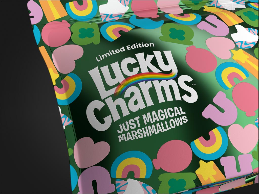 美國Lucky Charms Just Magical棉花糖包裝設計之局部細節(jié)展示