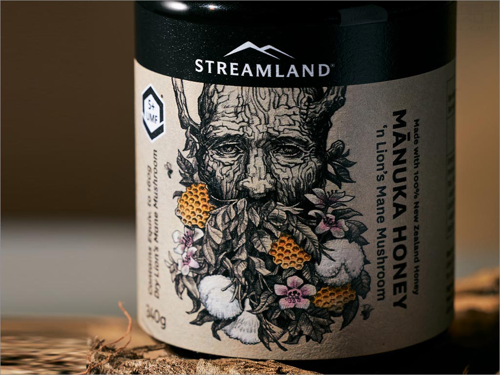 Streamland蜂蜜包裝設(shè)計之局部特寫