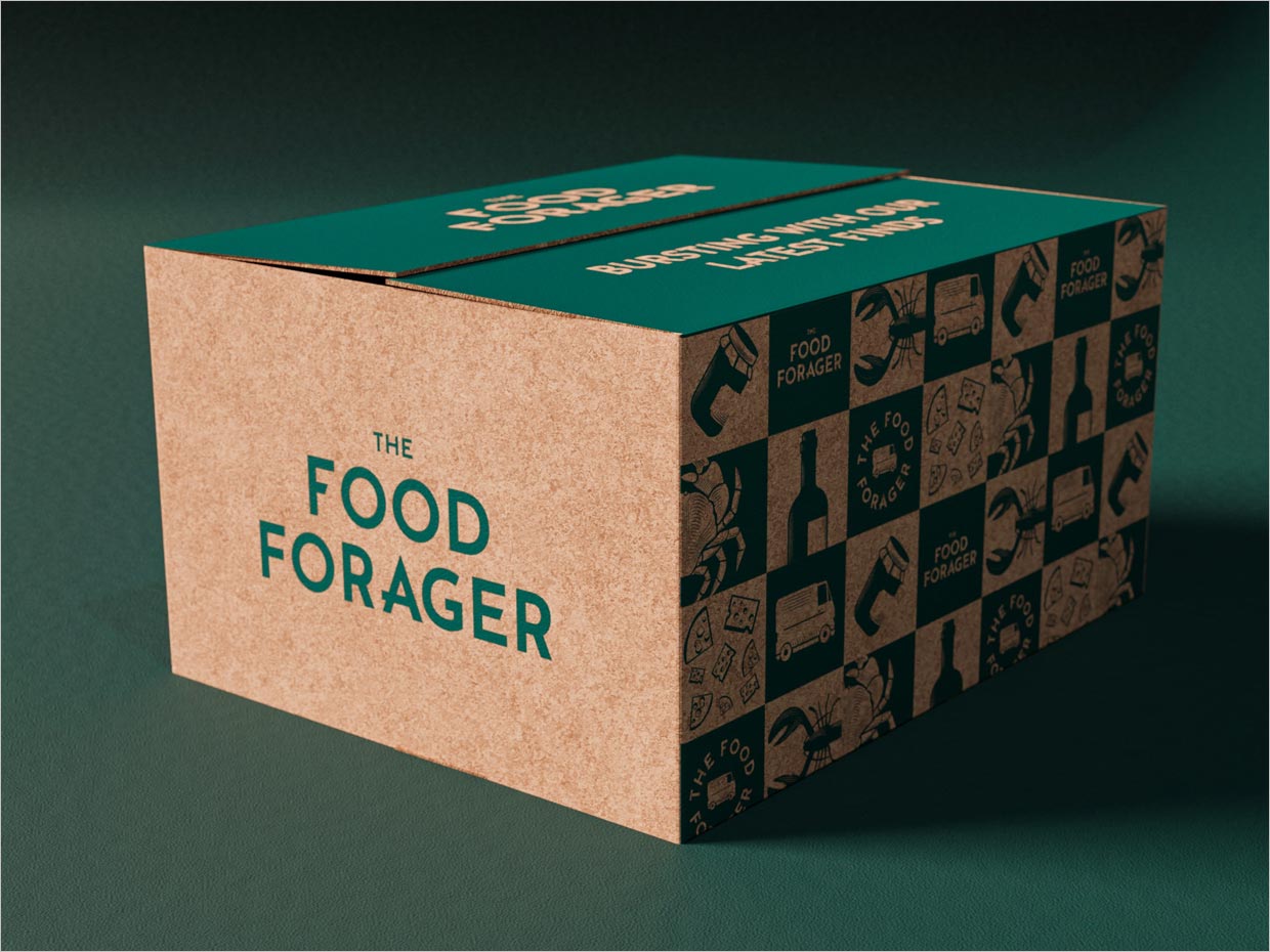 美國Food Forager食品快遞配送服務公司外箱包裝設(shè)計