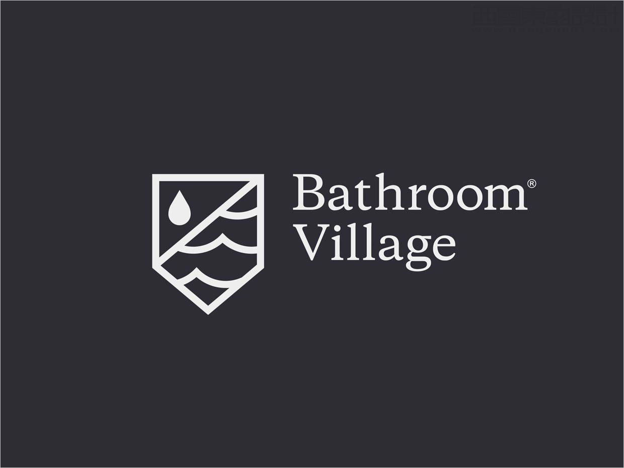 英國(guó)Bathroom Village浴室用品品牌logo設(shè)計(jì)