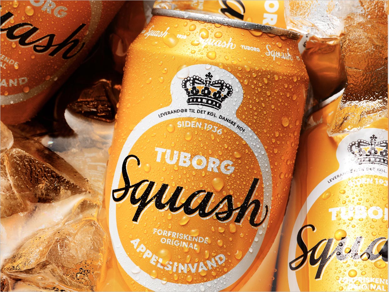 丹麥Tuborg Squash橙汁果汁飲料包裝設(shè)計