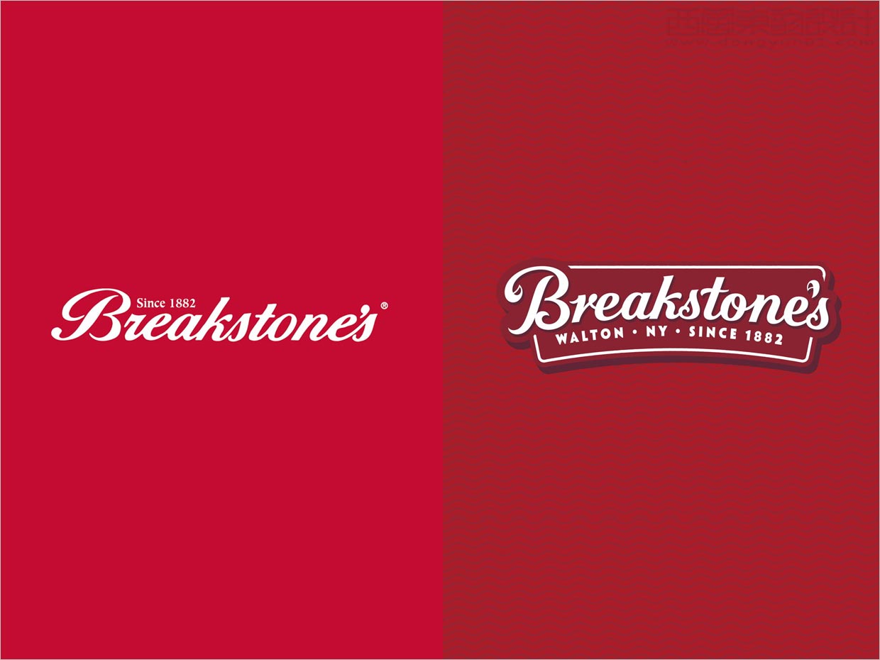 Breakstone奶酪乳制品品牌新舊logo設(shè)計對比