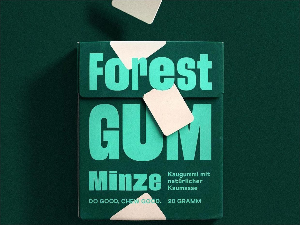 德國Forest Gum天然口香糖包裝設(shè)計(jì)之實(shí)物照片