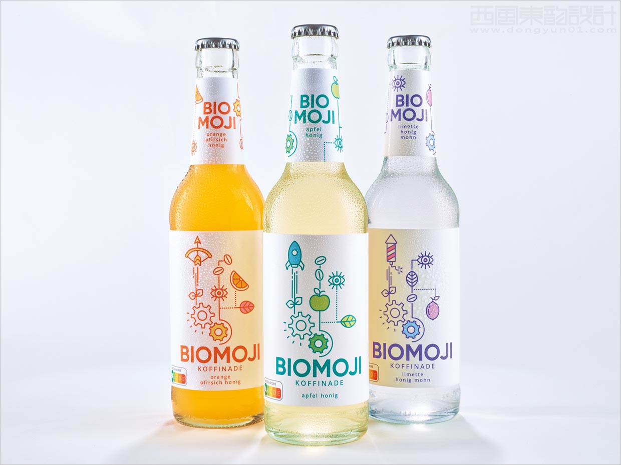 德國BIOMOJI功能性有機(jī)能量飲料瓶貼包裝設(shè)計(jì)