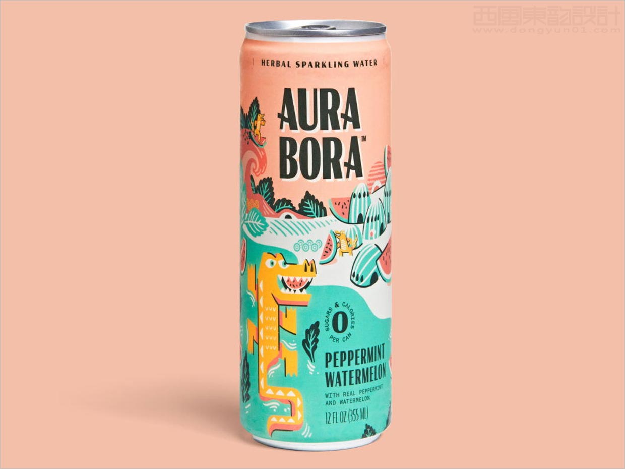 Aura Bora植物起泡水功能飲料包裝設(shè)計(jì)