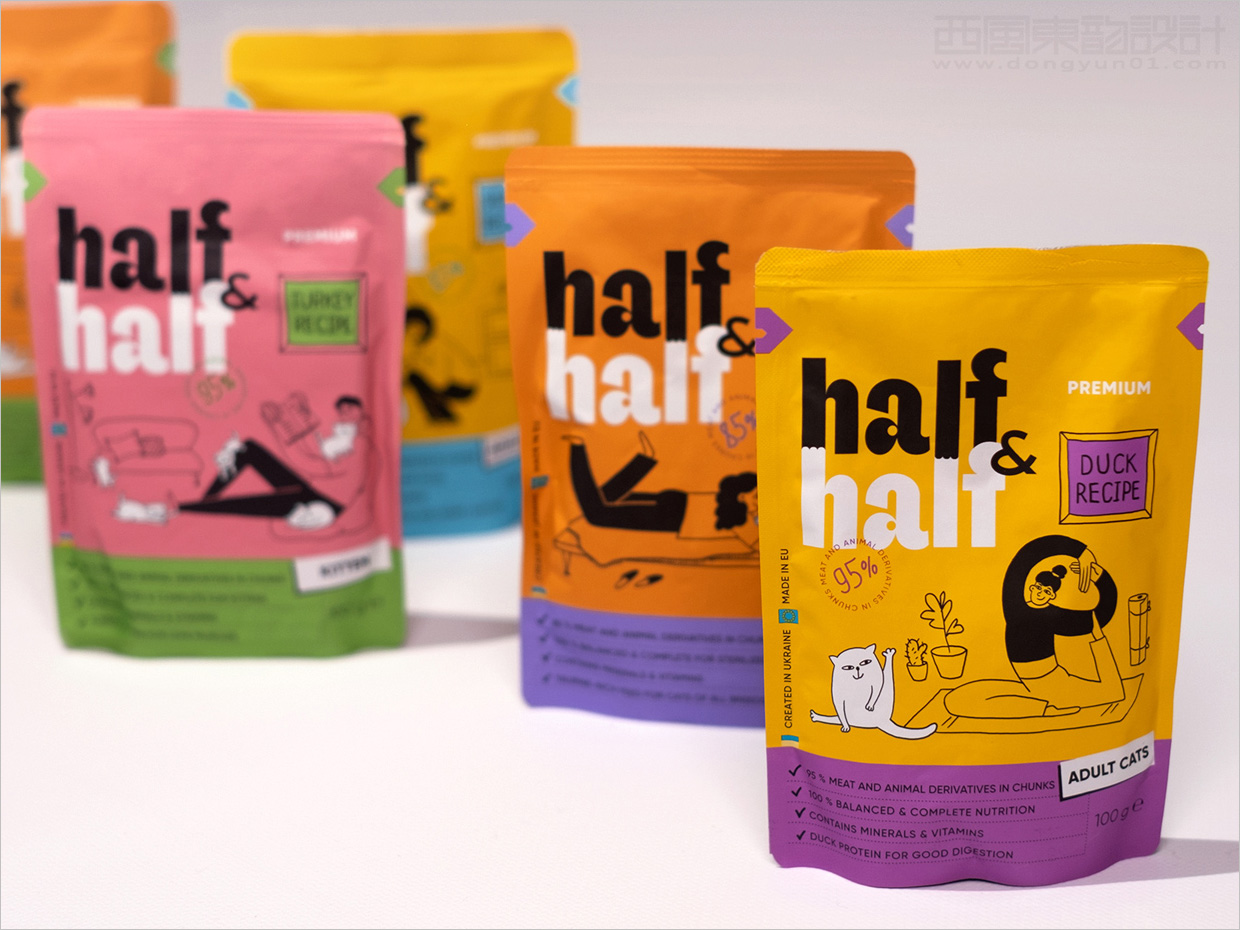 烏克蘭Half & Half寵物食品包裝袋設(shè)計(jì)