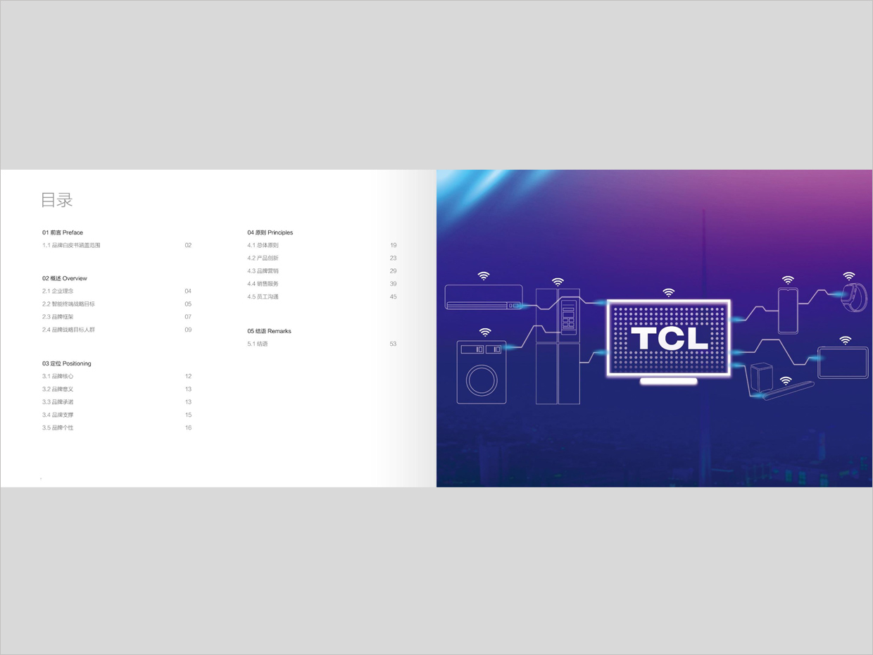 TCL科技集團公司智能終端業(yè)務品牌白皮書設計之目錄設計